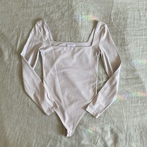Babaton Contour Bodysuit in color MATTE PEARL size Medium